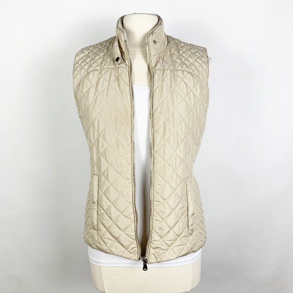 Blue Rain Quilted Beige Vest - Medium - Picture 2 of 13